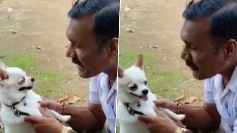 Mumbai Police Wish To Dog: पाळीव श्वानाच्या वाढदिवसानिमित्त पोलीसांनी रस्त्यावर बसून दिल्या शुभेच्छा, सोशल मिडीयावर होतोय व्हायरल