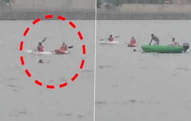 Ahmedabad Boat Capsize Video: अहमदाबादच्या साबरमतीत कयाकिंग बोट उलटली, मुलगी थोडक्यात वाचली, पहा व्हिडिओ