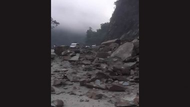 Uttarakhand Rains: भूस्खलनानंतर टेकडीच्या ढिगाऱ्यांमुळे बद्रीनाथ महामार्ग बंद