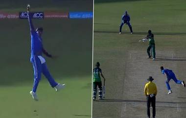 Harshit Rana Spectacular Catch Video: हर्षित राणाने हवेत उडी मारत एका हाताने पकडला अप्रतिम झेल, सोशल मीडियावर व्हिडिओ व्हायरल