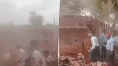 Madhya Pradesh Gangrape Case: सतना जिल्ह्यातील मैहर शारदा देवी मंदिर परिसरात अल्पवयीन मुलीवर बलात्कार केल्याचा आरोपींचे घर प्रशासनाने पाडले (Watch Video)