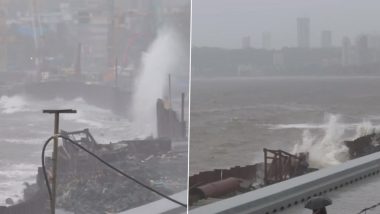 Mumbai Rain: मुंबईच्या समुद्रात भरती, मरीन ड्राईव्हवर उंचच उंच लाटा, हवामान विभागाकडून ऑरेंज अलर्ट जारी