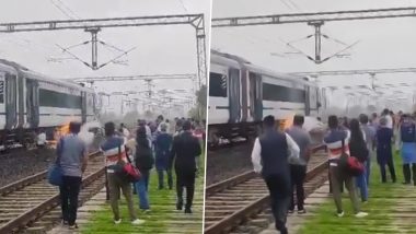 Vande Bharat Express Fire Video: भोपाळ ते दिल्ली प्रवासादरम्यान वंदे भारत ट्रेनला आग;  प्रवाशांमध्ये घबराट