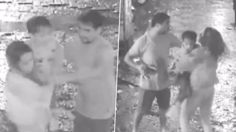 Viral Video: वसईत मुलाला घेऊन जाणाऱ्या महिलेला पतीकडून बेदम मारहाण; घटना CCTV मध्ये कैद, Watch Video