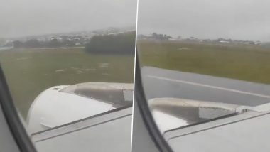 Brazil Plane Skid Off Runway: ब्राझीलमध्ये विमान धावपट्टीवरून घसरले; प्रवाशांनी अनुभवला जीवघेणा थरार, Watch Video