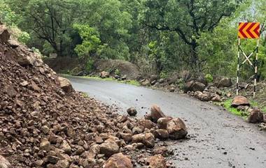 Pune: पर्यटकांनो काळजी घ्या! सिंहगड घाट रस्त्यावर भूस्खलनाचा धोका, अनेक ठिकाणी दरड कोसळली