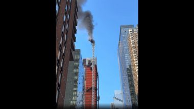 Hells Kitchen collapsed In New York: गगनचुंबी इमारतीवरुन क्रेन कोसळले, पाहा व्हिडिओ