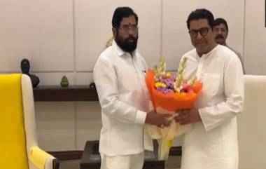 Raj Thackeray Meets CM Eknath Shinde: राज ठाकरे यांनी घेतली 'वर्षा' वर मुख्यमंत्र्यांची भेट! (Watch Video)