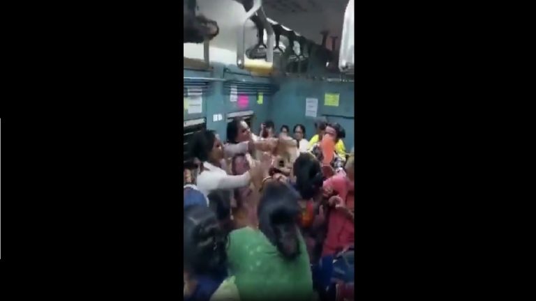 Kolkata Local Train Video: कोलकाता येथे लोकल ट्रेनमध्ये महिलांमध्ये हाणामारी, पाहा व्हिडिओ