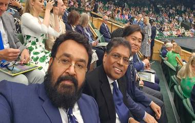 Mohanlal at Wimbledon 2023: मल्याळम स्टार मोहनलाल विम्बल्डन टेनिस सामन्याचा आनंद लुटण्यासाठी लंडनमध्ये दाखल, सोशल मीडियावर शेअर केले फोटो