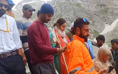 अभिनेत्री Sara Ali Khan चा Amarnath Yatra मध्ये सहभाग; पहा व्हिडिओ