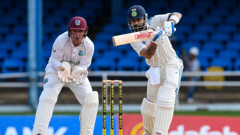 IND vs WI 2nd Test Day 2 Live Score Update: भारताचा निम्मा संघ परतला तंबूत, विराट कोहली झाला धावबाद