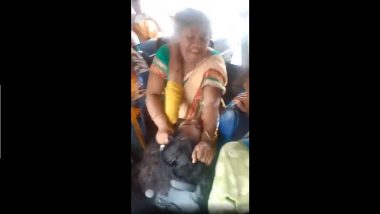Karnataka: बसमधील जागेसाठी महिलांमध्ये हाणामारी, Watch Video