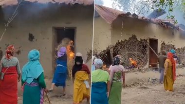 Manipur Women Naked Parade Case: मणिपूरमधील महिलेच्या विवस्त्र धिंडेच्या वायरल व्हिडिओ नंतर इंफाळ मध्ये महिलांनी जाळलं एका आरोपीचं घर (Watch Video)