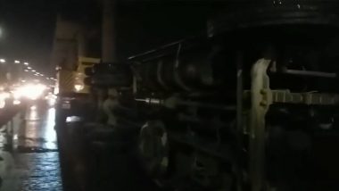Thane Accident News: घोडबंदर पुलावर खाद्यपदार्थ वाहून नेणारा ट्रक उलटला, रस्त्यावर दोन तास वाहतुक कोंडी