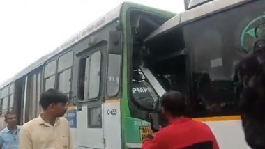 Pune Bus Accident: अतिवेगाने येणाऱ्या पीएमपीएमपीएल दोन बसची धडक, चालकासह 29 प्रवाशी जखमेत  (Watch Video)