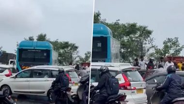 Viral Video: भांडुपजवळ NMMT बससह 4 वाहनांचा अपघात; वाहतूक विस्कळित, Watch