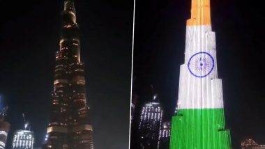 Burj Khalifa Displayed Indian Flag: स्वातंत्र्यदिनानिमित्त बुर्ज खलिफावर झळकला भारताचा तिरंगा; पाकिस्तानी ध्वज दाखवण्यास नकार, Watch Video