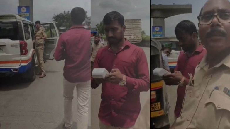 Thane: वाहतूक नियमांचे उल्लंघन करणाऱ्यांना चक्क रिक्षाचालक जारी करत आहे चालान; आरटीओ अधिकारीही घटनास्थळी उपस्थित, चौकशी सुरु (Watch Video)