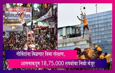 Dahi Handi 2023: शासनाकडून 18,75,000 रुपयांचा निधी मंजूर, गोविंदांना मिळणार विमा संरक्षण