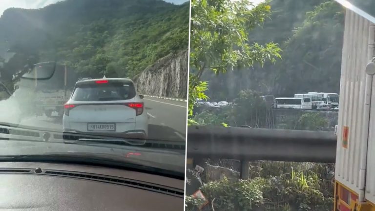 Pune-Bangalore Highway Traffic Update:  खंबाटकी घाटामध्ये  बोगद्यातील लाईटचा अ‍ॅंगल तुटून पडल्याने अपघात; मोठी वाहतूक कोंडी