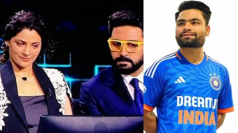 'KBC' मध्ये Rinku Singh ची 'एंट्री', अभिषेक बच्चन-सैयामी खेरला KKRच्या खेळाडूशी संबंधित विचारला गेला प्रश्न