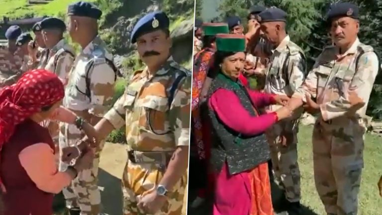 Raksha Bandhan 2023: हिमाचल प्रदेश मध्ये स्थानिक महिलांनी ITBP जवानांना राखी बांधून साजरं केलं रक्षाबंधन