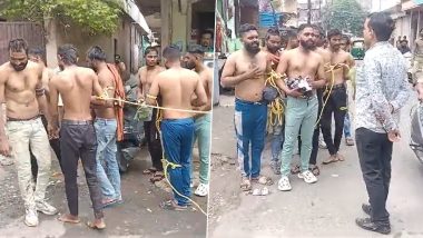 Indore Stone Pelting Case: इंदूरमध्ये दगडफेक करणाऱ्यांना पोलिसांनी शिकवला धडा, अर्धनग्नकरुन रस्त्यावर फिरवले, पाहा VIDEO