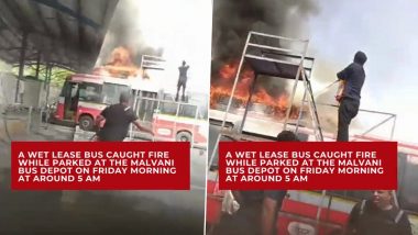 Mumbai News: मालवणी बस डेपोत इलेक्ट्रॉनिक बसला आग, घटना कॅमेरात कैद