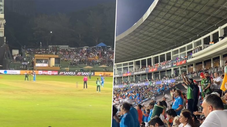 Vande Mataram During IND vs PAK: रोमांचक सामन्यादरम्यान 'वंदे मातरम'च्या जयघोषाने दुमदमलं स्टेडियम, भारतीय प्रेक्षकांचा अभिमान वाटावा असा व्हिडिओ