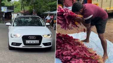 Kerala Variety Farmer Video: शेतकऱ्याचा स्वॅग! बाजारात भाजीपाला विकण्यासाठी आला अलिशान Audi A4 कारमधून, व्हिडिओ व्हायरल