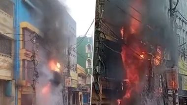 Odisha Garment Shop Fire Video: ओडिशातील एका कपड्याच्या दुकानात आग, आग नियत्रंण आणण्याचे काम सुरु