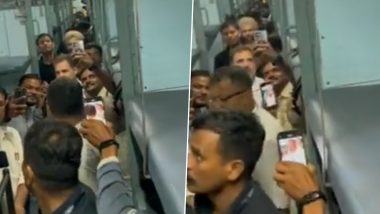 Rahul Gandhi Board a Train: बिलासपूर ते रायपूर प्रवास करण्यासाठी राहुल गांधी चढले ट्रेनमध्ये, Watch Video