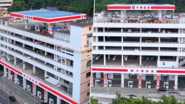Viral Video: इमारतीच्या छतावर बांधला पेट्रोलपंप, व्हिडिओ पाहून नेटकरी हैराण (Watch video)