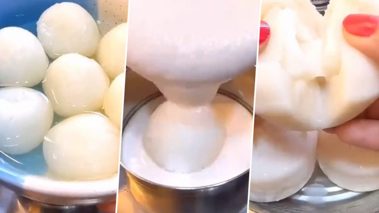 Viral Video: तुम्ही कधी Rasgulla Idli खाल्ली आहे का? सोशल मीडियावर व्हायरल होणारी ही रेसिपी पाहून तुम्हीही म्हणालं, क्या दिमाग लगाया है यार... Watch