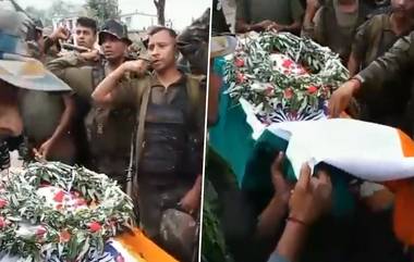 Army Dog Kent Last Rites: लष्कराच्या श्वानपथकातील Kent कुत्रीला वीरमरण; जवानांनी दिला अखेरचा निरोप