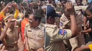 Ganesh Visarjan 2023: गणेश विसर्जनाला हैदराबाद मध्ये पोलिसांनी कर्तव्य बजावत सणाचाही लुटला आनंद; गाण्यावर थिरकण्याचे व्हिडिओ वायरल (Watch Video)