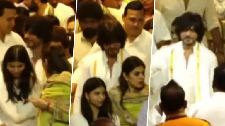 Jawan च्या रिलीजपूर्वी अभिनेता Shah Rukh Khan पोहचला सहकलाकार Nayanthara सोबत Sri Venkateshwara Swamy च्या मंदिरात दर्शनाला (Watch Video)