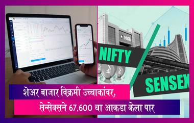 Share Market Update: शेअर बाजारात तेजी, सेन्सेक्सने  67,600 चा आकडा केला पार, सर्व क्षेत्रांना फायदा