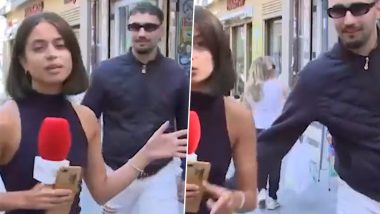 Shocking Video- Man Gropes Journalist: स्पेन मध्ये महिला पत्रकारासोबत पुरूषाचं ऑन कॅमेरा गैरवर्तन; आरोपी अटकेत