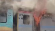 Humsafar Express Train Fire: गुजरातमधील वलसाडमध्ये अपघात, हमसफर एक्स्प्रेसला भीषण आग (Watch Video)