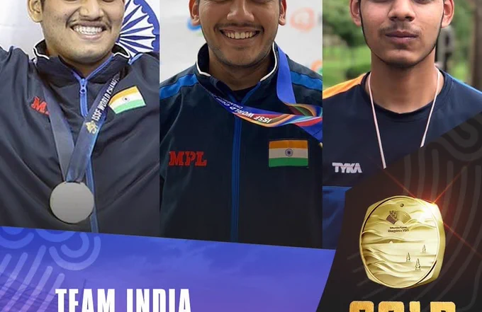 Asian Games 2023: पुरुषांच्या 10 मीटर एअर रायफल सांघिक स्पर्धेत भारताने पहिले सुवर्ण पदक जिंकले