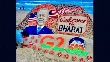 G20 Summit: अमेरिकन राष्ट्राध्यक्ष Joe Biden च्या स्वागताला भारत सज्ज; वाळूशिल्पकार Sudarsan Pattnaik यांनी साकारलं खास वाळूशिल्प
