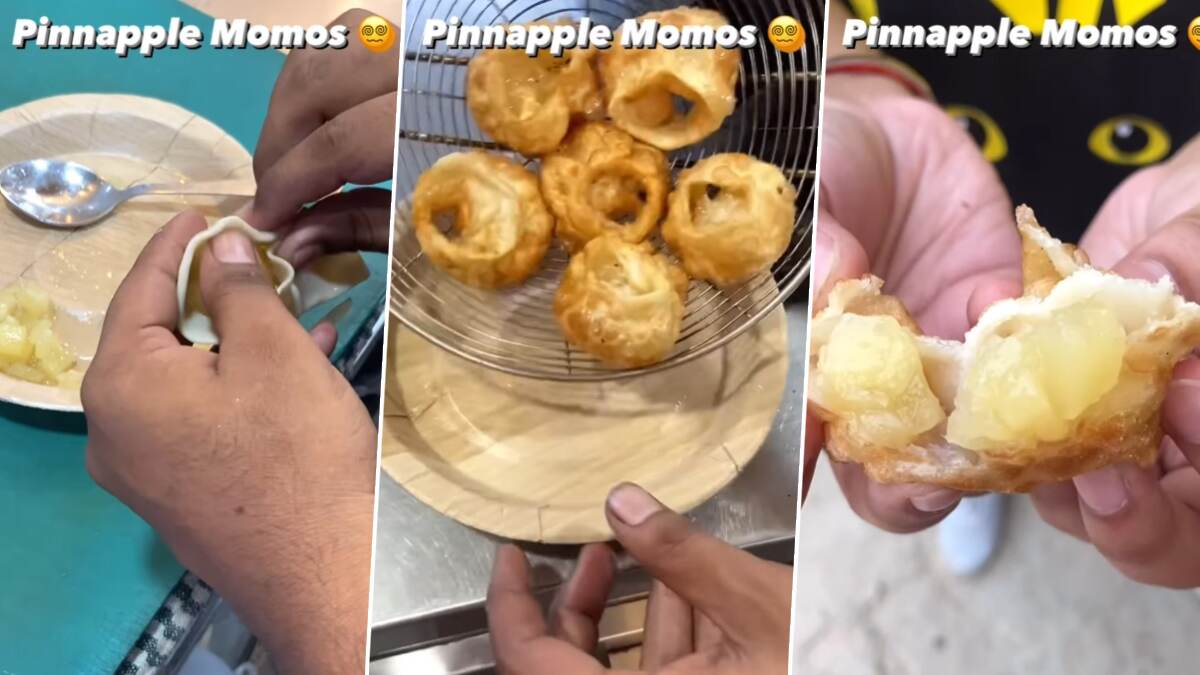 Video- Pineapple Momos: 'फ्युजन स्ट्रीट फूड' मध्ये 'अननसाच्या मोमोज' चा व्हिडिओ आला समोर; नेटीझन्सने व्यक्त केल्या 'अशा' प्रतिक्रिया!