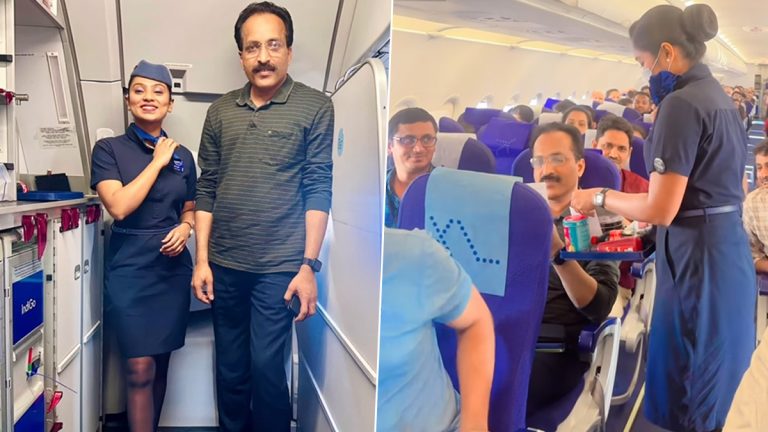 ISRO Chief S Somanath यांचं IndiGo Flight मध्ये खास आदरातिथ्य; एअर हॉस्टेसच्या कृतीनं जिकलं मन (Watch Video)