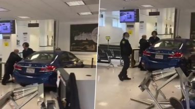 VIDEO- Car Crashes Into Chinese Consulate: सॅन फ्रान्सिस्को पोलिसांचा गोळीबार, घटनेत वाणिज्य दूतावासाच्या कारचा अपघात, एक जण जखमी