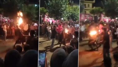 Man Suffers Burns After Fire Stunt Goes Wrong: रामलीलादरम्यान आगीचा स्टंट पडला भारी, परफॉर्मंर भाजला