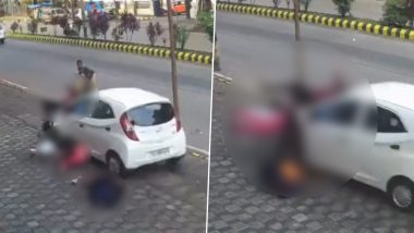 Accident Video: भरधाव कारची फुटपाथावरील पादचाऱ्यांवर धडक, अपघातात एका महिलेचा मृत्यू, चार जण जखमी