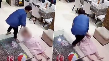 Woman Beats Mother-in-Law At Home: घरात सासू-सासऱ्यांना बेदम मारहाण करणाऱ्या महिलेचा व्हिडिओ CCTV मध्ये कैद; Watch Video