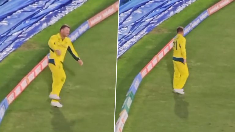 David Warner Dancing Video: अभ्यास सामन्यात डेव्हिड वार्नरचा 'श्रीवल्ली' गाण्यावर डान्स, पाहा व्हायरल व्हिडिओ